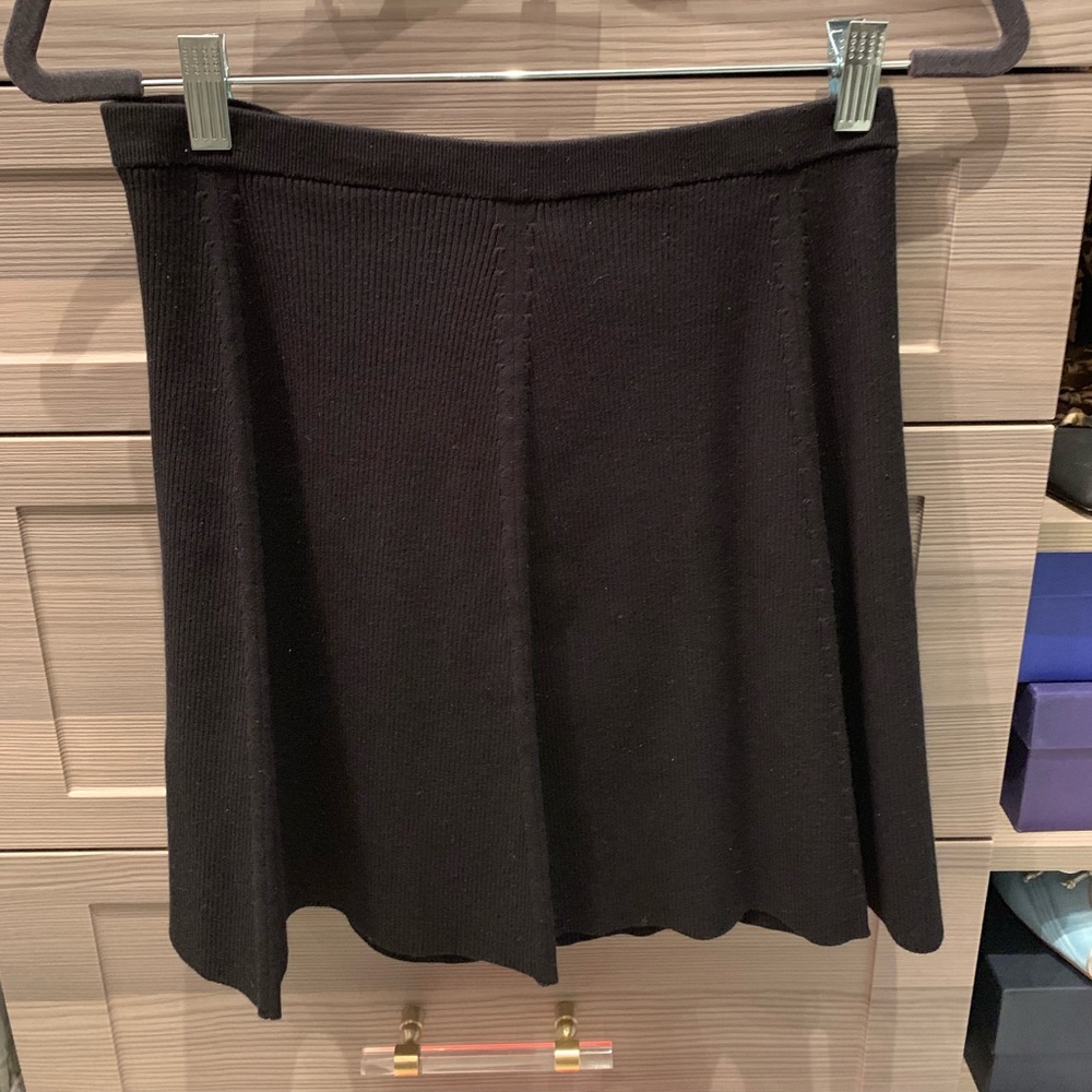 Theory wool A-line skirt